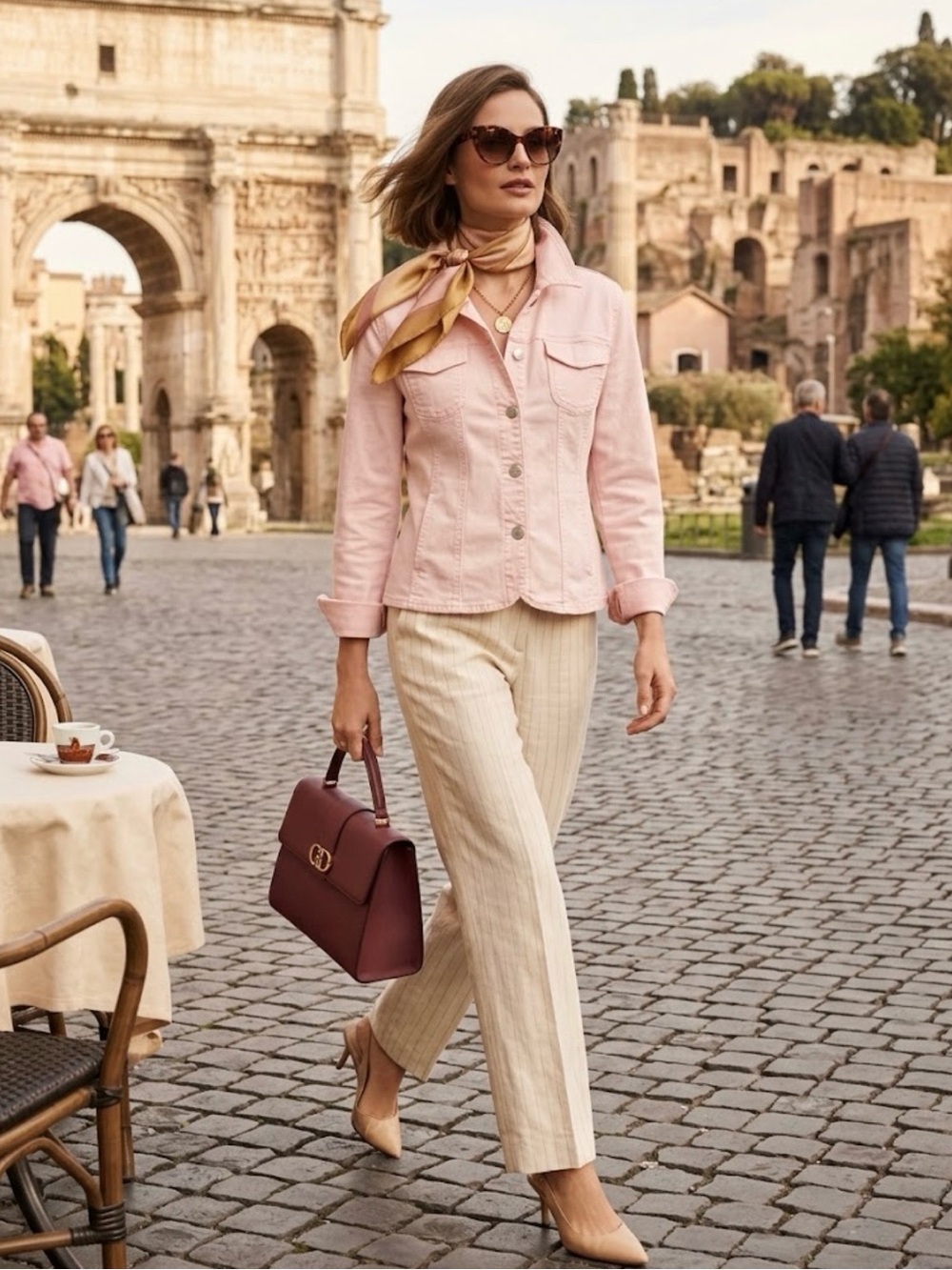 Liz Claiborne Light Pink Denim Jacket